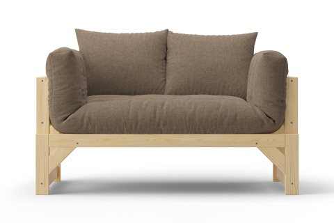 Диван кушетка Амбер рогожка коричневая