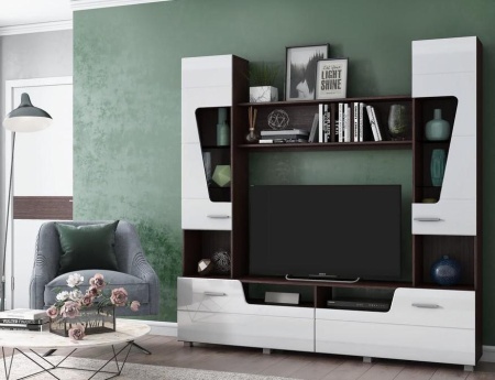 Гостиная Моника-2/Разные Цвета (Ш-2000 мм x В-2018 мм x Г-381 мм)