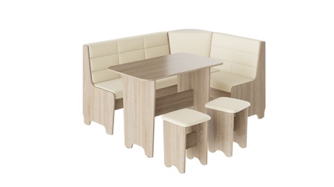 Кухонный уголок «Техас исп.2» Дуб Сонома /Кашемир Крем