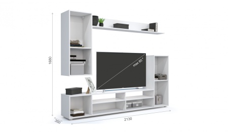 Стенка Лара Белый Глянец 