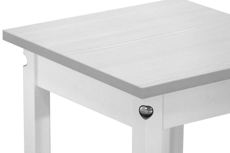 Табурет на прямых ножках белый / сосна белая