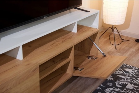 Стенка Нева-2 Дуб Крафт Золотой/Белый