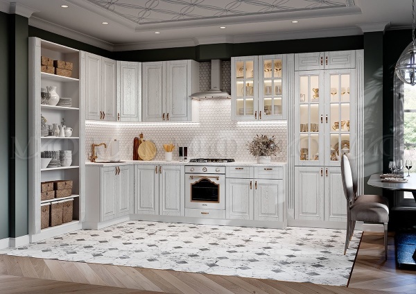 Кухонный Гарнитур Угловой Элит №3 2400 х 3800 мм (Высота Верхних Ящиков-900 мм)/Разные Цвета